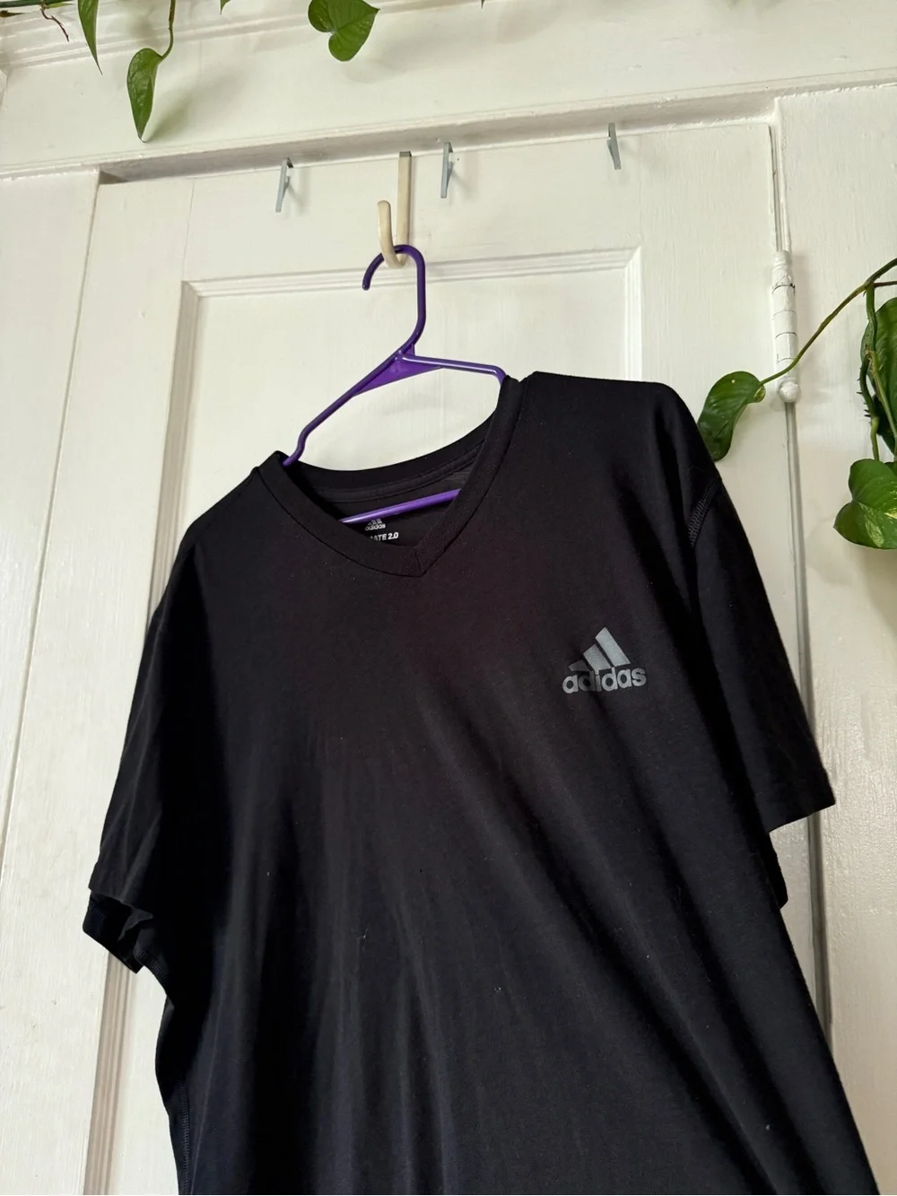 adidas Men’s Black V-Neck Athletic Tee ultimate 2.0